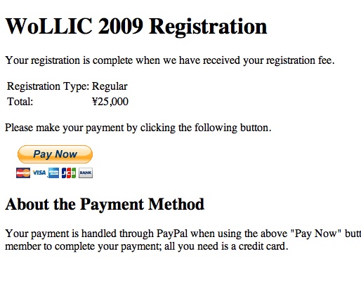 registration form, step 3